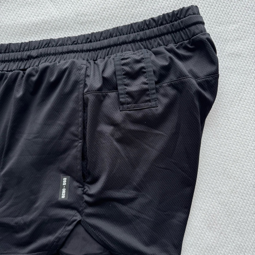 ASRV Black Men's Athletic Shorts 5” Lined - Picture 3 of 3